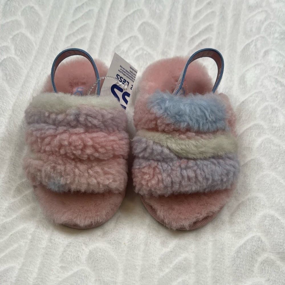 💗 *NEW* Ugg - Baby Girls Fluff Yeah Slide Slippers